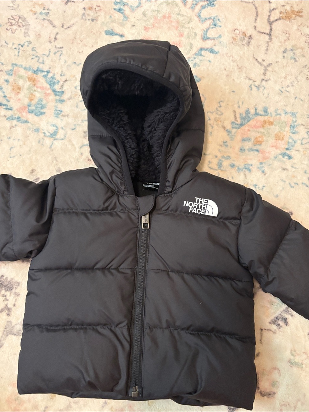 The North Face Black Hooded Puffer Jacket. Size 0-3 months. New! Retails for 100